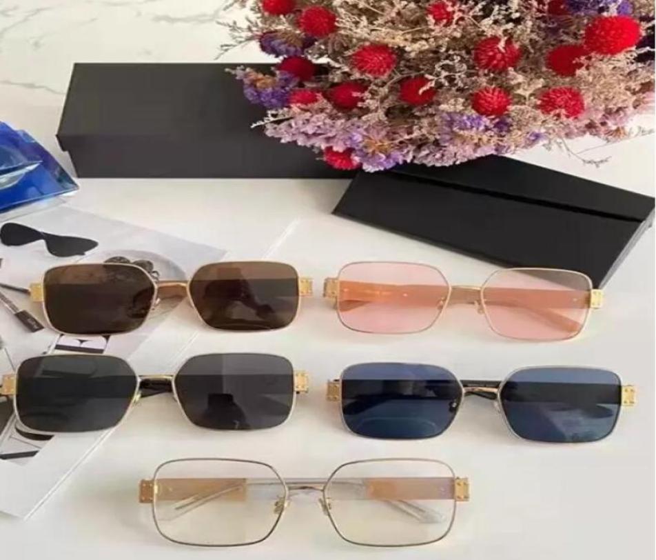 

men metal sunglasses new fashion classic style gold plated square frame vintage design outdoor classical model 0259 with case and 9956286