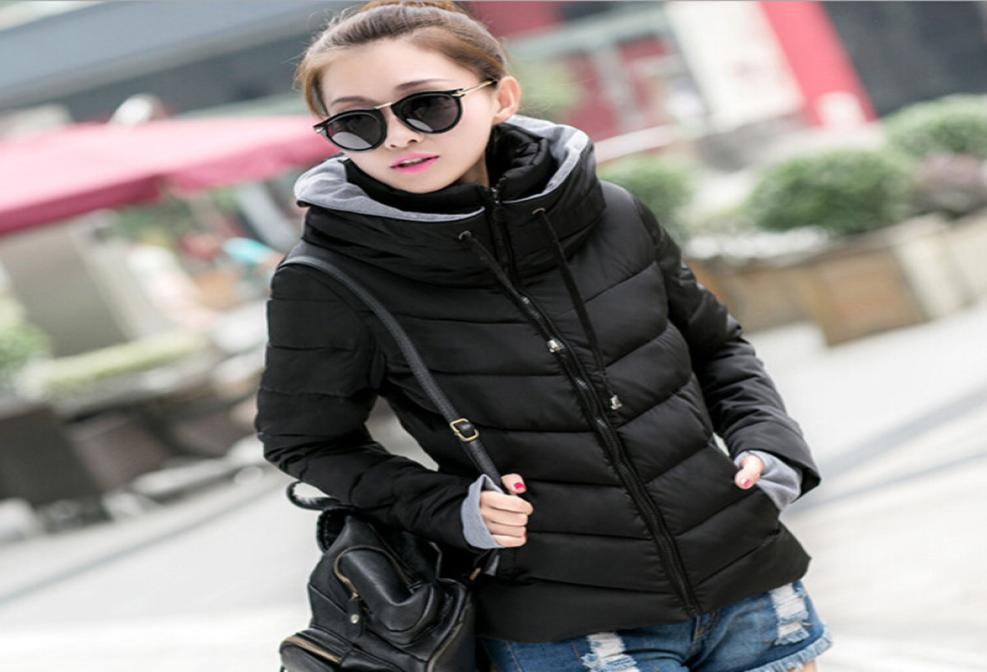 

New 2016 Winter Jacket Women Parka Thick Winter Outerwear Plus Size Down Coat Short Slim Design Cottonpadded Jacket TD19381850, Red