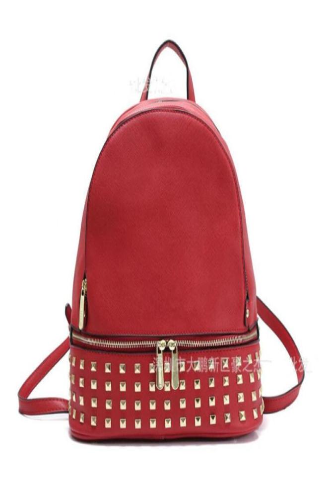 

women school bag handbags luxury crossbody messenger shoulder chain bag good quality leather purses ladies backpack 8242141, Red