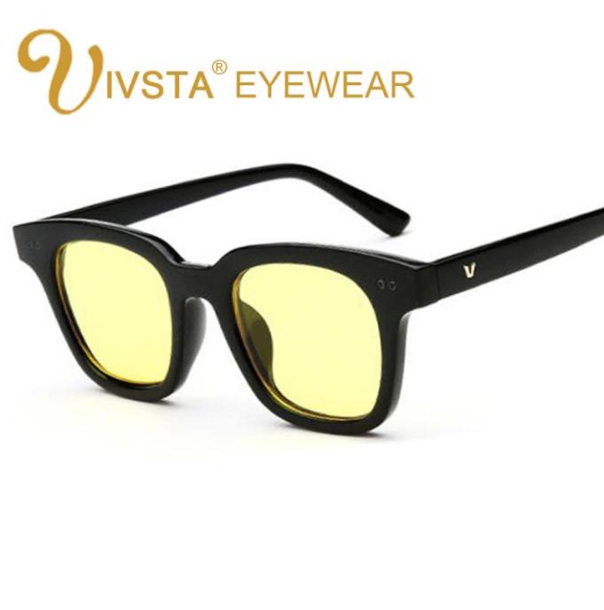 

IVSTA Korean Sunglasses Yellow lenses Sea Women 2018 Butterfly Style V party Men cool Jelly Color Candy6882902
