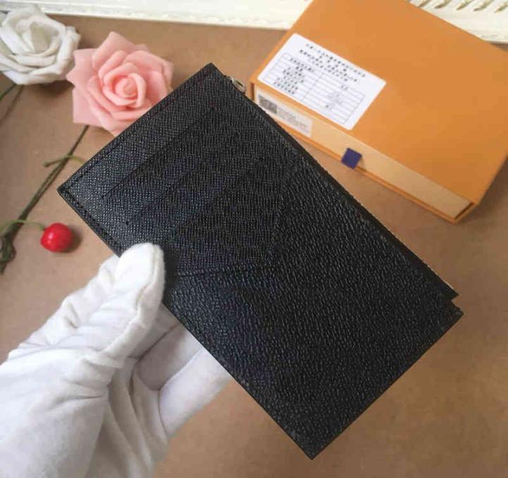 

2023 Fashion Mens Card Holder Womens Unisex Coin Bag Key Pocket Purse Mini Credit Cards Holders Bag Classic Zipper Wallet6890129, Red