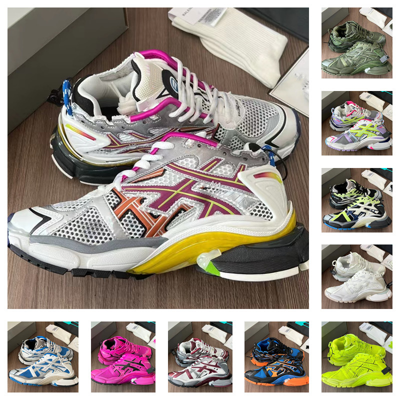 

NEW Designers casual shoes Paris Runner 7.0 Transmit sense retro Trainers black white pink blue BURGUNDY Deconstruction Women Men sneakers jogging hiking 7 Sneakers, 13