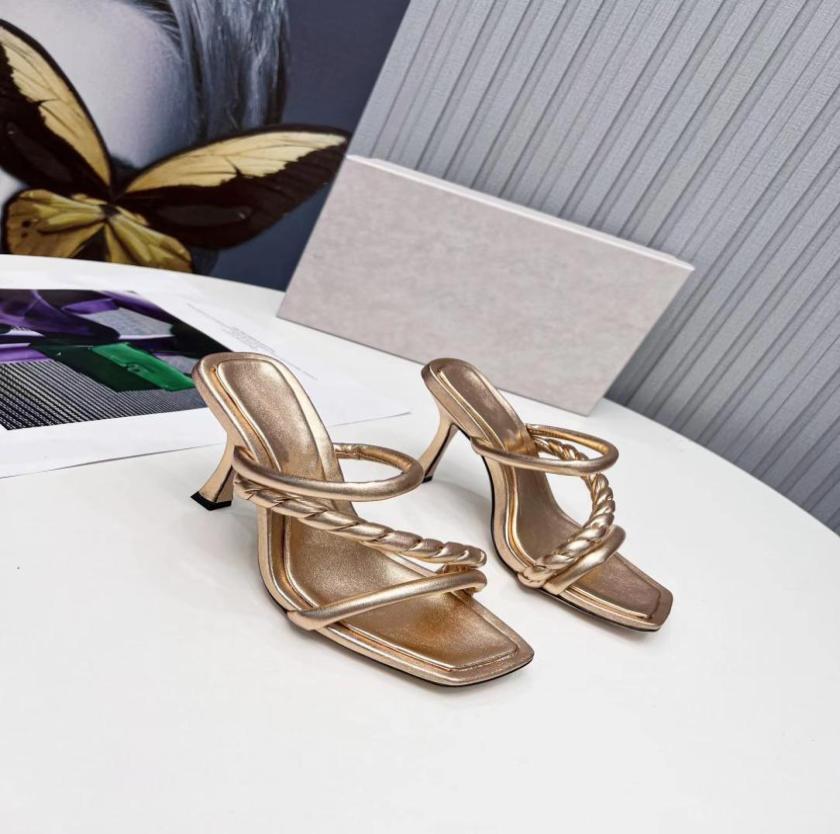 

Designer Square Toe Women Sandals Simple White Cross Strap Stiletto Muller Shoes Top Quality Outdoor Beach Flip Flop 35415649444, Black