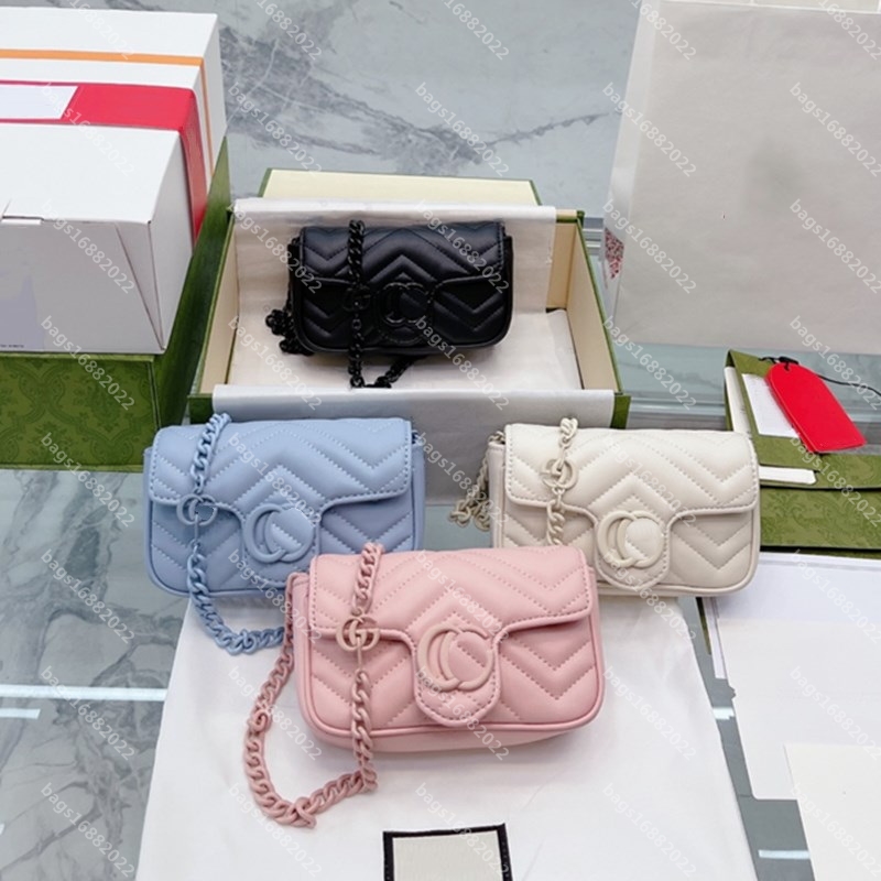 

Multicolor Real cowhide Marmont bag women one shoulder crossbody bag designer bag handbag Quilted V-shaped leather bags fashion makeup purses chain bag wallet totes, Bax