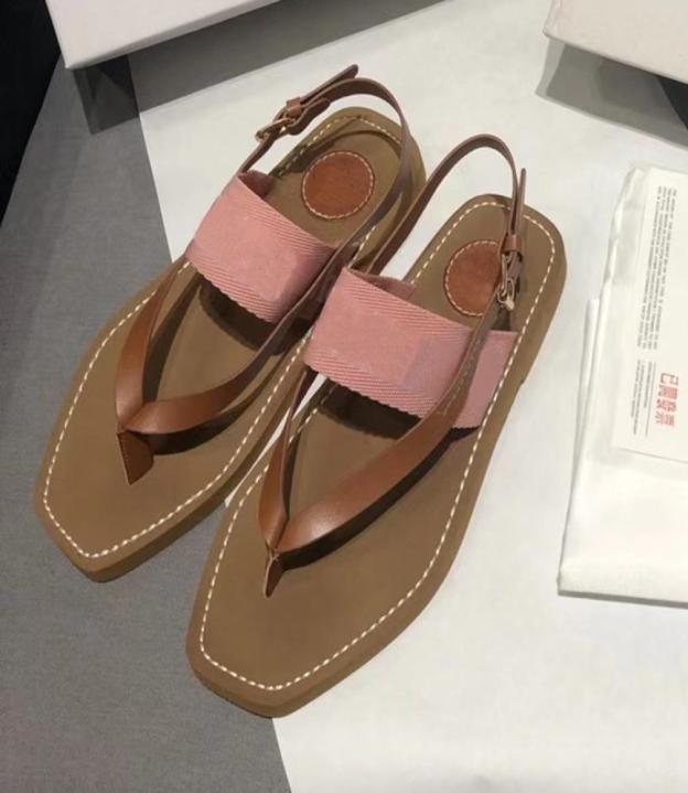 

Designer Women Embroidery Canvas Foam Sandals Paris Vintage Cowskin Flip Flops Flat Heel Slides Sandal Cotton Platform Beach Slipp2816121, Black