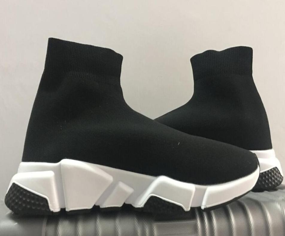 

Men Fashion Paris Ankle Boots Speed Trainers Knit Sock Shoe Mens Womens Black White Red Knitting Sneakers High Quality Casual Boot6292358, Brown