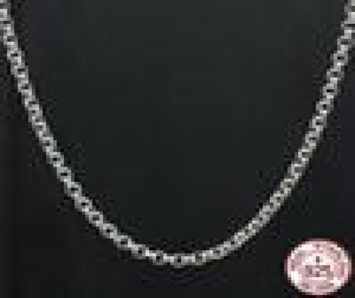 

100 S925 sterling silver necklace personalized fashion classic jewelry punk style sweater chain ball cross shape 2019 new gift9276349