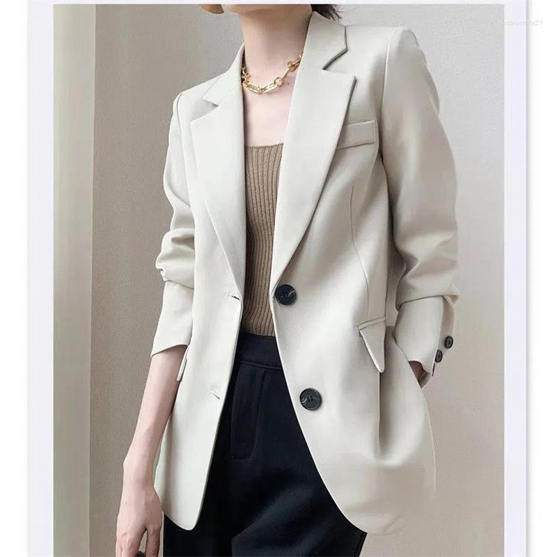 

Women' Suits Women Chic Office Lady Single Breasted Blazer Vintage Coat Fashion Notched Collar Long Sleeve Ladies Outerwear Suit Jacket, Black