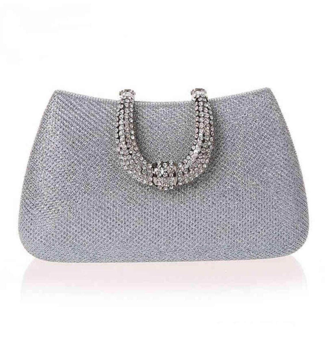 

NXY Evening Bags Luxy Moon women crystal U Diamond clasp clutch bags glitter silver evening gold party purse woman handbag 2202101894037, Grape