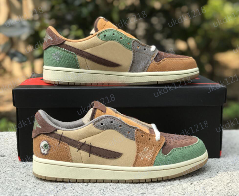 

Shoes OG Zion Williamson 1 Low 1S Men Women Voodoo Flax Oil Green Air sneakers Basketball Shoes DZ7292-200, Brown