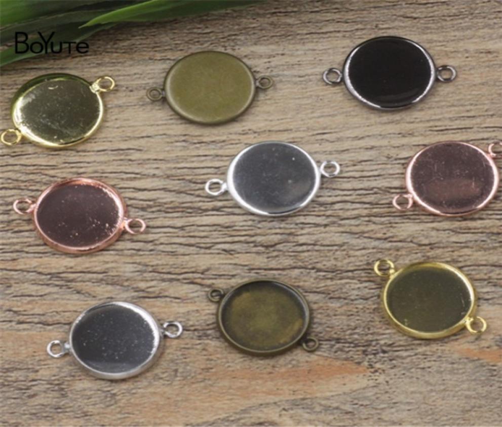 

BoYuTe 50Pcs Silver Plated Bracelet Blank Bezel Tray 10MM 12MM 14MM 16MM 18MM 20MM 25MM Cabochon Base Setting Diy Jewelry Accessor7122433