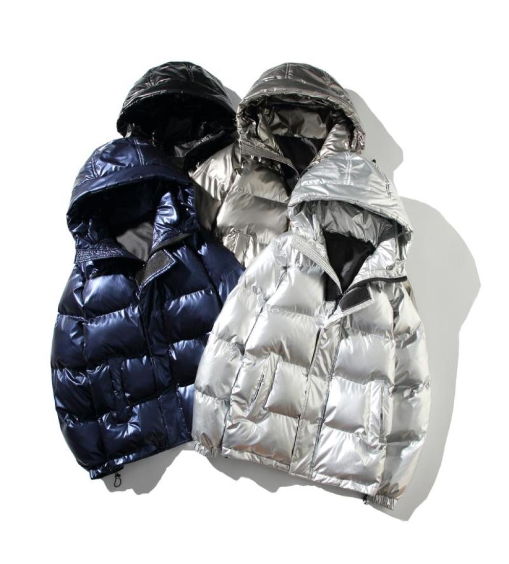 

Mens Warm Puffer Jackets for 2021 Winter Simple Fashion Trends Bubble Coats with Hood Japanese Teens Harajuku Padded Streetwear2975889, Silver