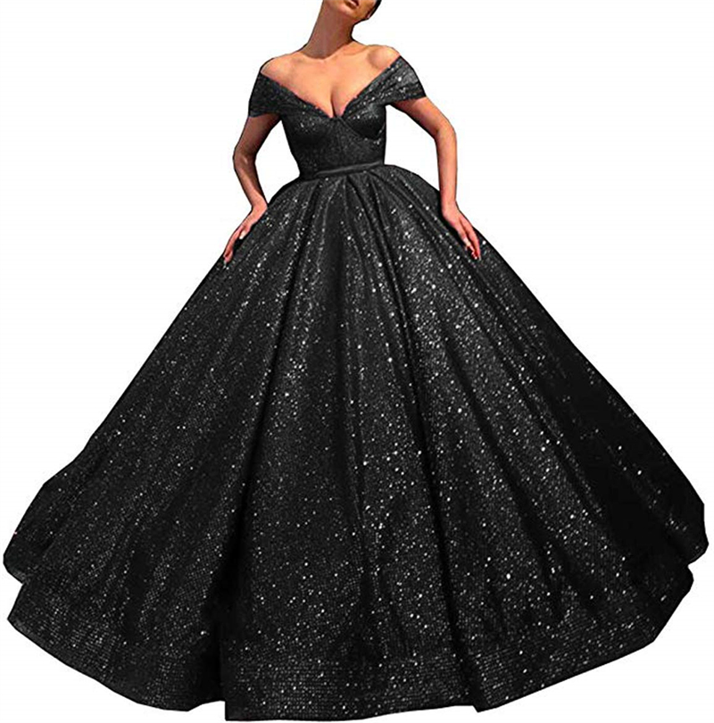 

Quinceanera Dresses Princess Sexy Off the Shoulder Deep V-Neck Sequins Ball Gown with Plus Size Sweet 16 Debutante Party Birthday Vestidos De 15 Anos 138, Royal blue