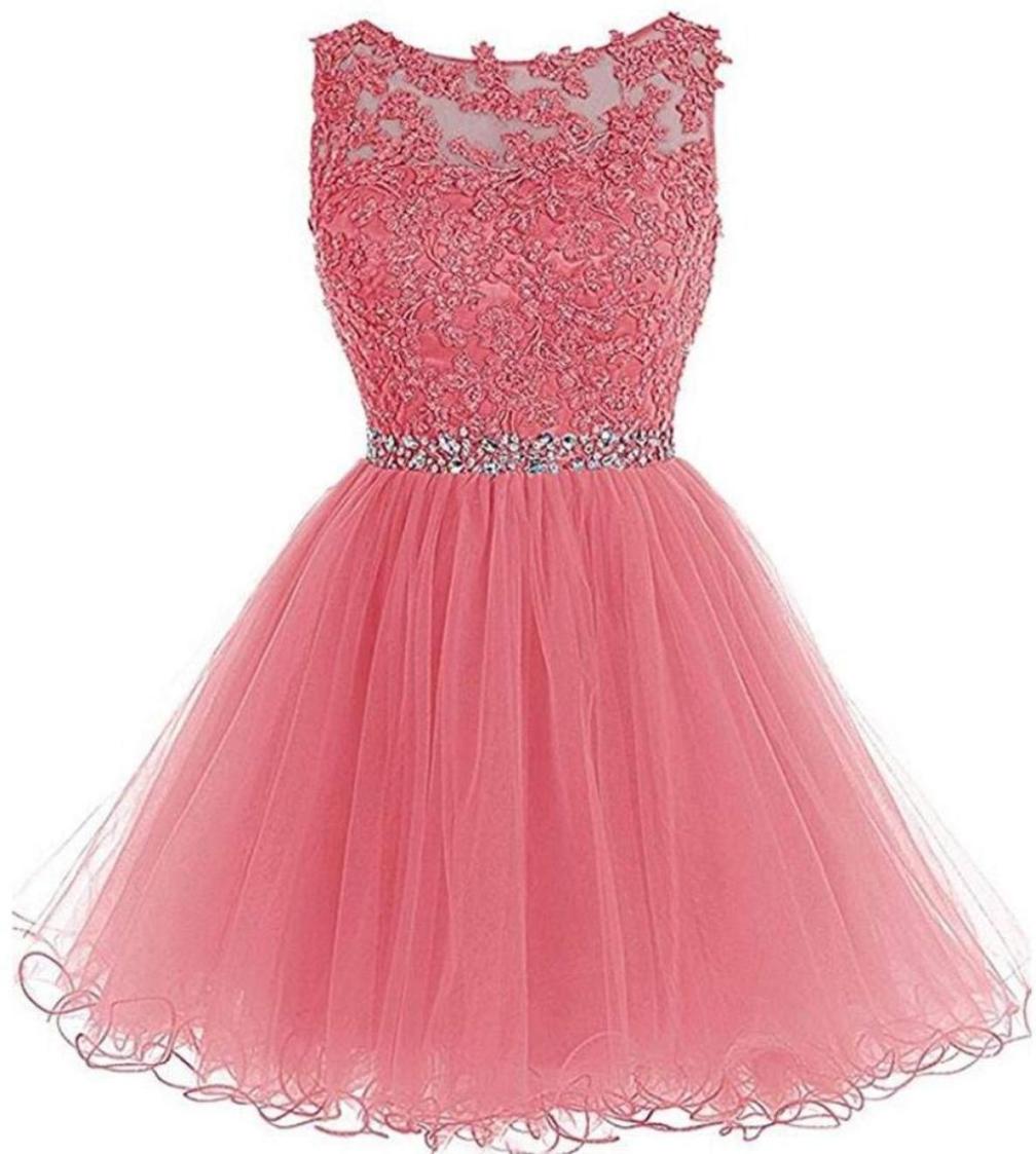 

2019 New Cheap Tulle Short Prom Dresses Plus Size Appliques Mini Graduation Formal Evening Homecoming Party Gown AL127097717, Sage
