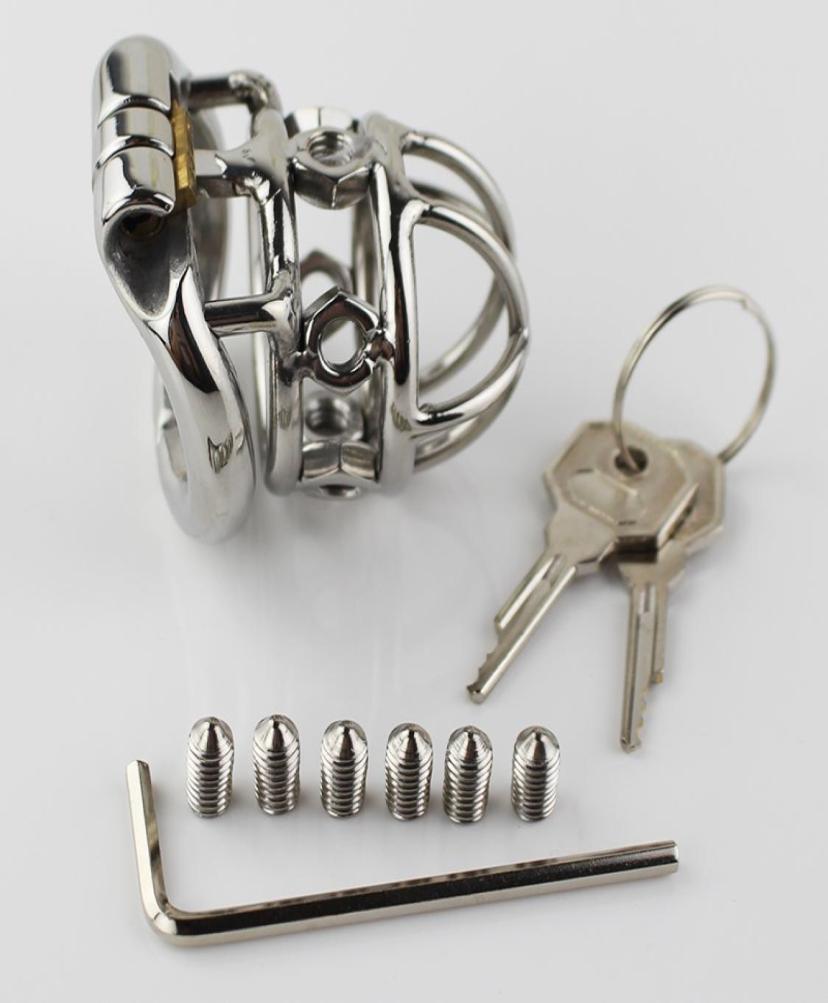 

Latest Design Male Chastity Devices with Removable Sharp Screw Stainless Steel Penis Stimulate Chastity Cage Cock Ring Sex Toys8999166
