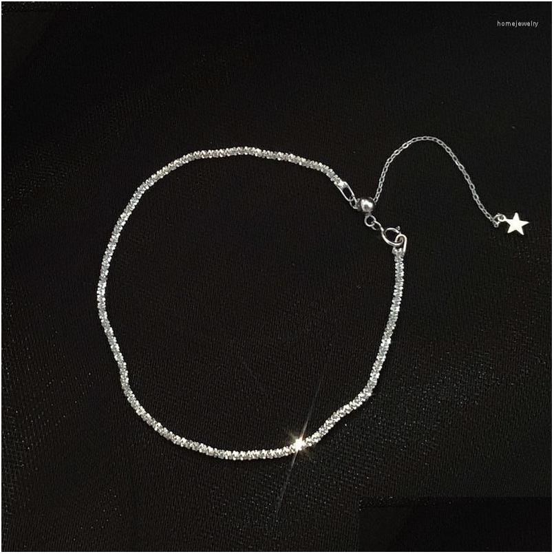 

Anklets S925 Sterling Sier For Women Crystal Heart Ankle Bracelet 2022 Jewlery Organiser Tobilleras De Plata Ley 925 Mujer Drop Deli Dhvc4