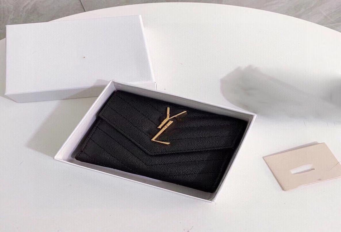 

Designer Wallet letter Cardholder ladies coin purses Flap cowhide Leather wallets Plain purse luxury Envelope bags8256563, Lavender