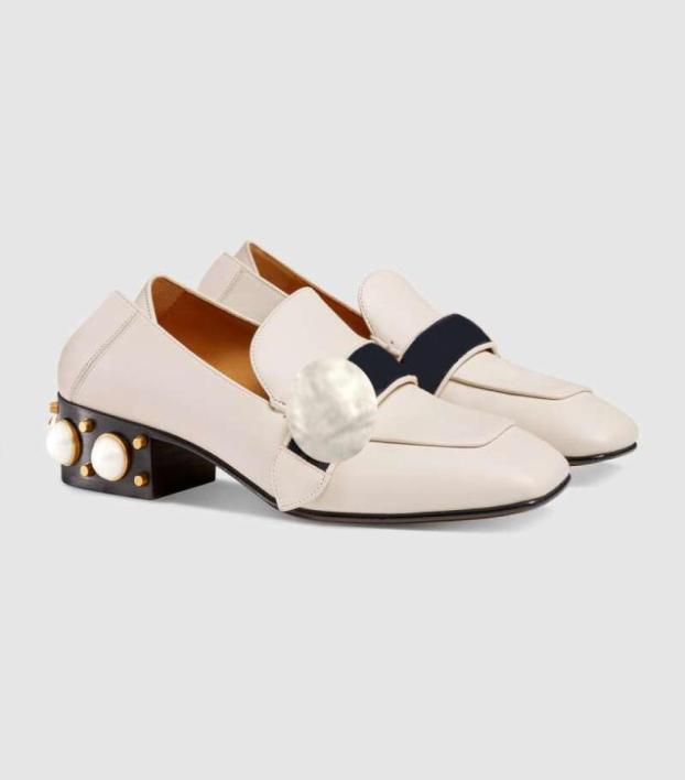 

Genuine Leather Midheel Casual Loafers Women Outfit Dress Shoes Black High Quality Designer Footwear Women White Party Femelle Ch4752111, Red