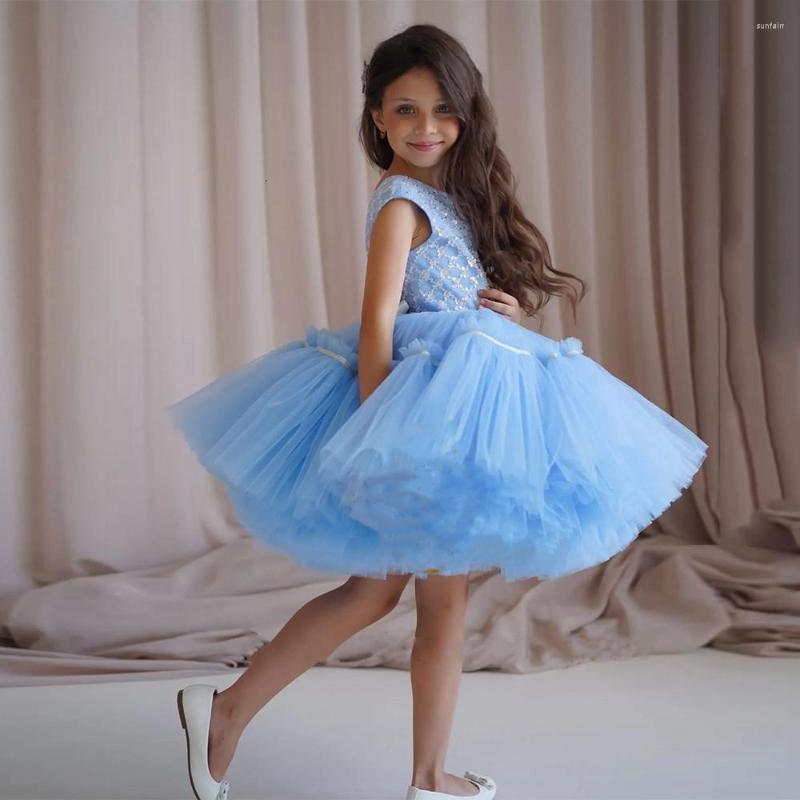 

Girl Dresses Fashion A Line Sequined Pageant Gowns For Christmas Tutu Girls Flower Dress Little Princess Party, Custom color