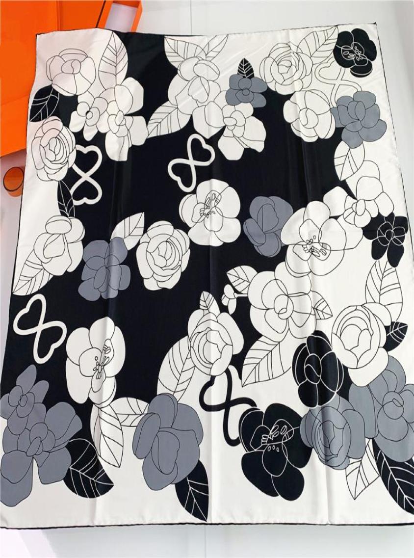 

Scarves 2021 Luxury Large Square Silk Scarf Shawl Women Head Hijab Foulard Brand Quality Twill Hand Rolled Edges 90CM3099646