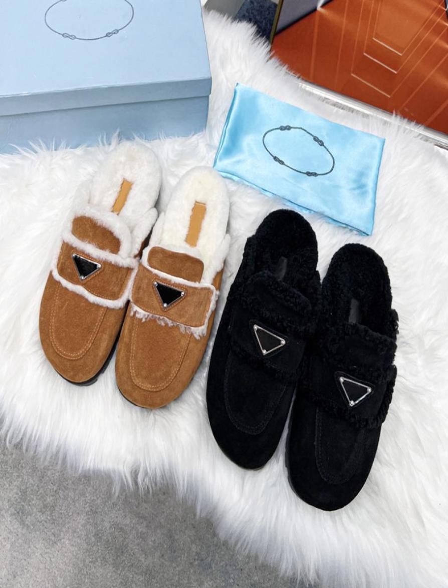 

Designer Woman Slippers Fashion Luxury Warm Memory Foam Suede Plush Shearling Lined Slip on Indoor Outdoor Clog House Women Sandal6869076, Grey