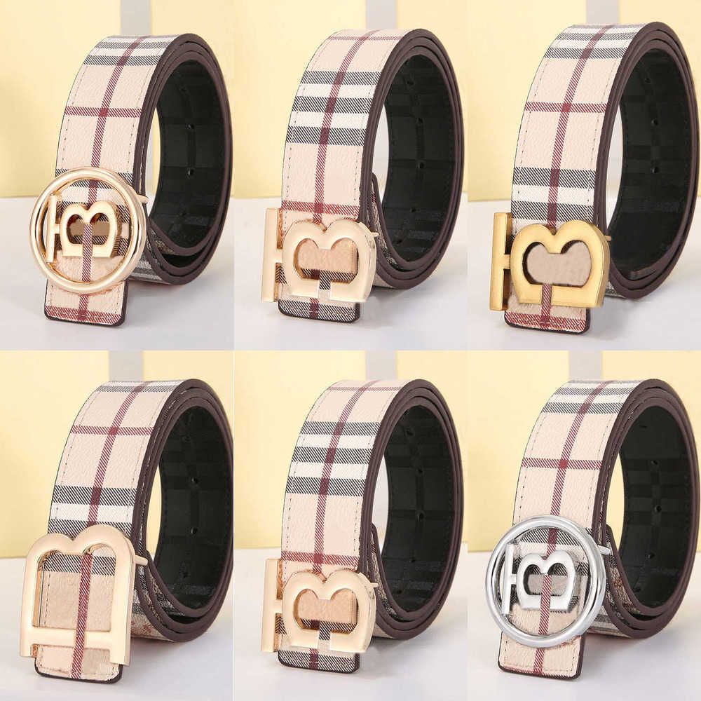 

2023Designer Belt Classic Vintage Men Printed Belt Fashion Letter Smooth Buckle Double-sided Denim Belts Luxury Brand, Ivory