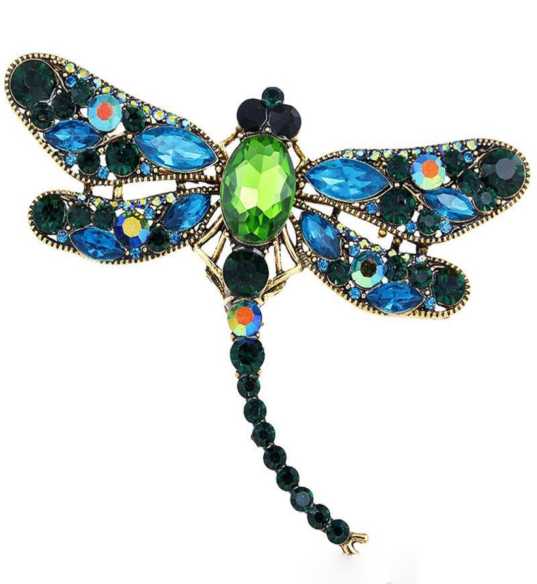 

Dragonfly Brooch Crystal Diamond Pins Luxury designer Brooches Zinc Alloy Rhinestone Fashion Women Insect Sweater Pins Cloth Acces4747978