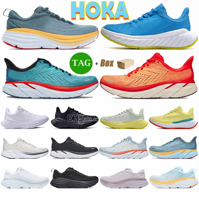 

Running Shoes Hoka One Bondi 8 Clifton Runner Free People Hokas Carbon x2 Triple Black White Light Blue Hokas Outdoor Designer Trainers Lifestyle Shock Absorption, 29