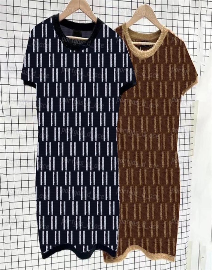 

Letters Knit Women Dress Short Sleeve Autumn Spring Dresses Vintage Street Style Jumper Dress4305569, Lavender