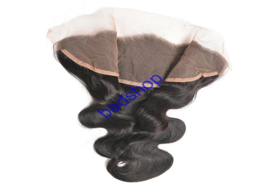 

13quot4quot Part Body Wave Lace Frontal Brazilian Human Hair with Bleached Knots 100 Peruvian Indian Human Hair Ear To 69354923585165, Natural color