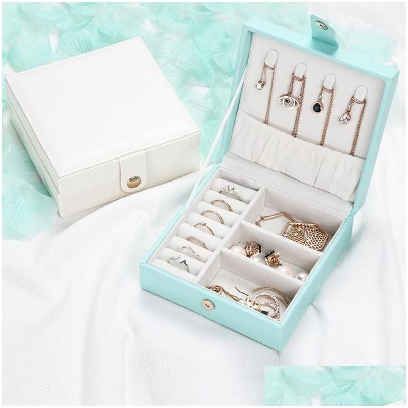 

Jewelry Pouches Bags Leather Box Storage Organizer Necklace Bracelet Earring Case Holder Gift Portable Travel Ornaments Drop Delive Dhctk