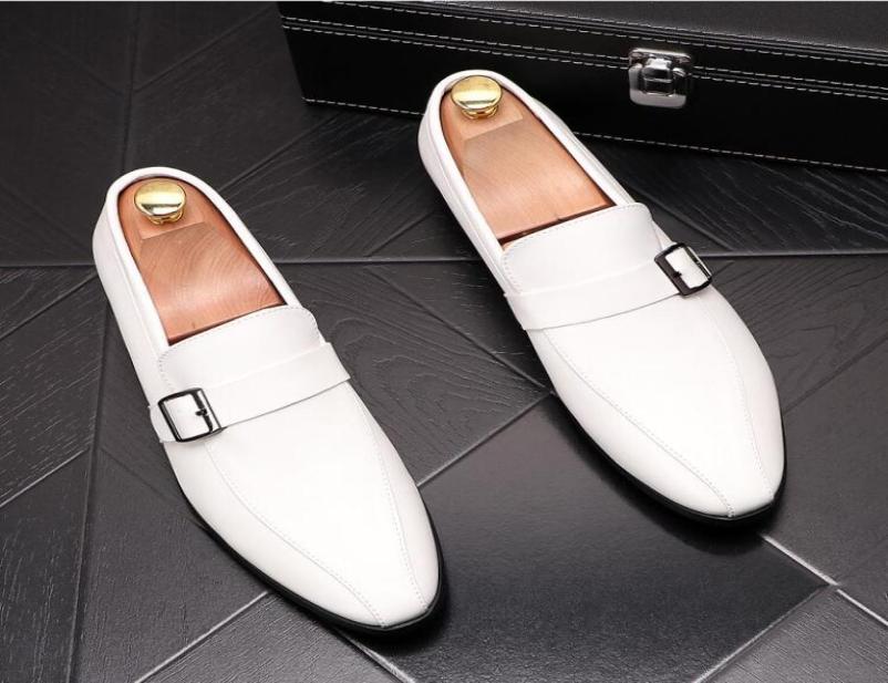 

New Men Formal Business Brogue Shoes Luxury Designer Men039s Crocodile Dress Shoes Male Casual Genuine Leather Wedding Party Lo2152359, White