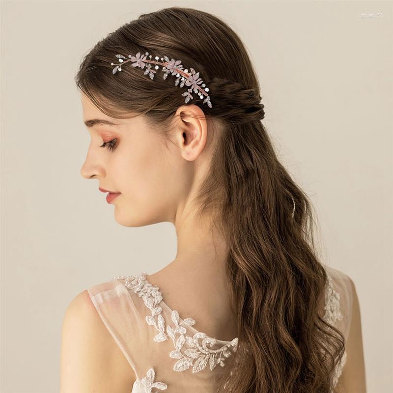 

Headpieces Wedding Headpiece Elegant Rhinestone Bridal Headband Bride Hair Fashion Crystal Headdress Hairpin Faux Pearl Jewelry