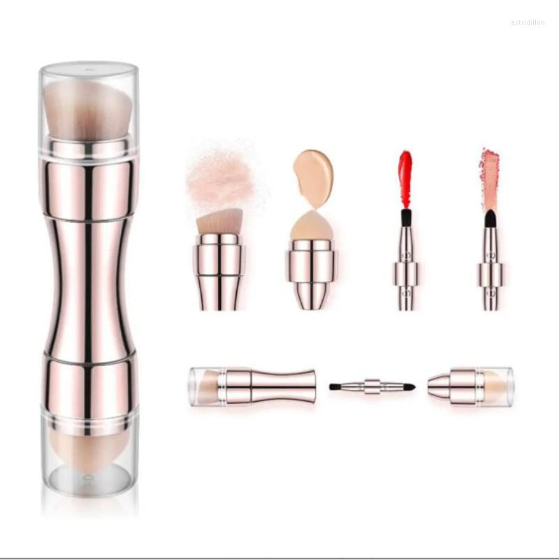 

Makeup Brushes 4 In 1 Brush Set Eyeshadow Eye Lip Face Concealing Blush Foundation Brochas De Maquillaje Travel Make Up