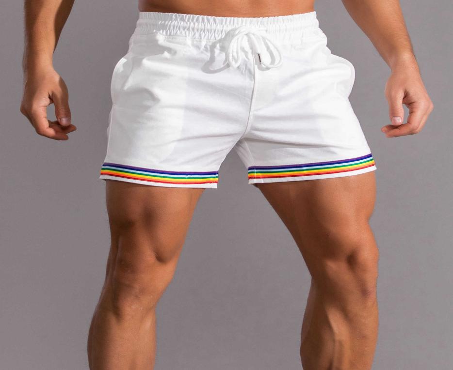 

Gay man shorts rainbow male shorts X070501234567892593828, White