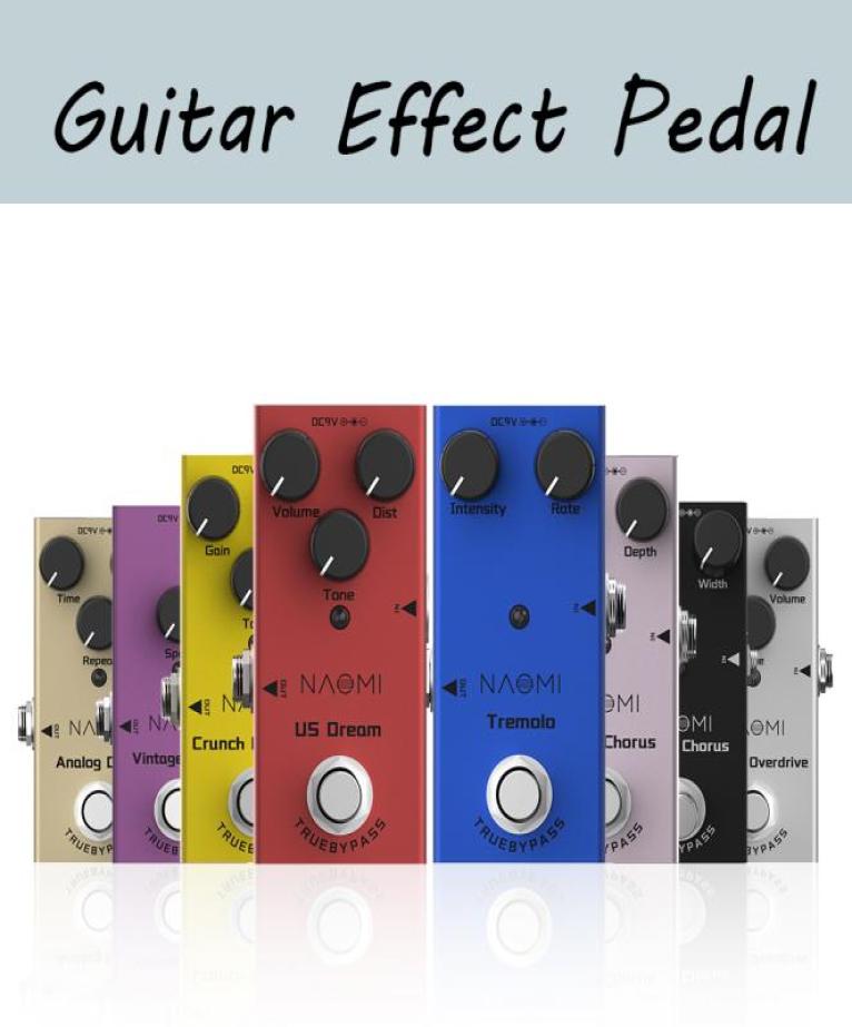 

NAOMI Guitar Effect Pedal Mini Single DC 9V for Electric Guitar with Intensity Rate Control True Bypass Guitar Pedal9664001