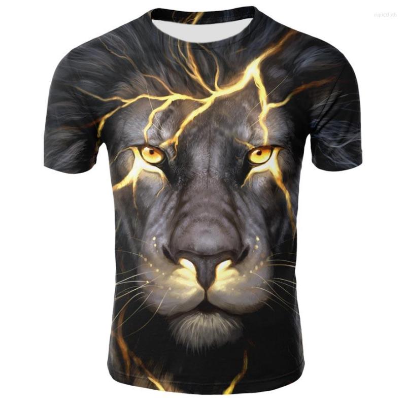 

Men's T Shirts The Summer Tshirt O-Neck Short Sleeve Clothing Animal Lion 3D Printed Shirt Men T-shirt, Tx-sz-0507