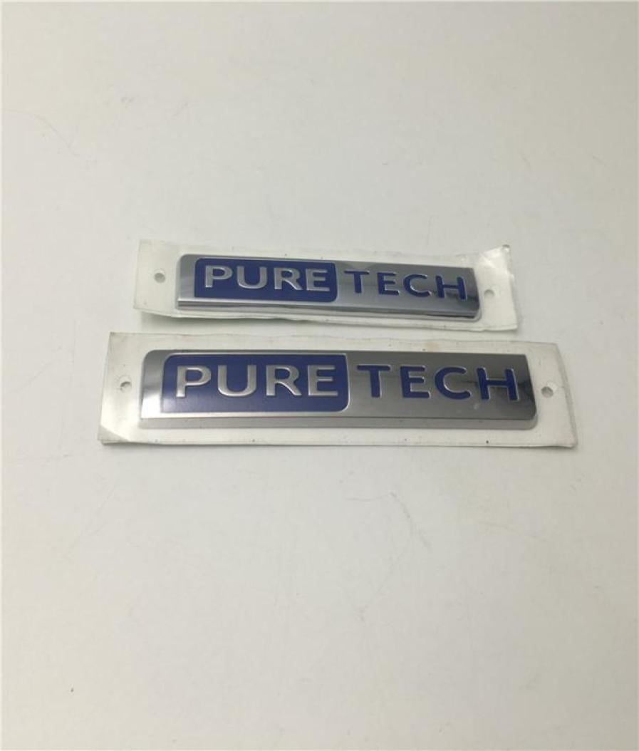 

For Peugeot 3008 4008 5008 208 306 307 308 508 350THP 400THP Puretech Pure Tech Aluminum Emblem Rear Trunk Side Fender Decal7948121, Black