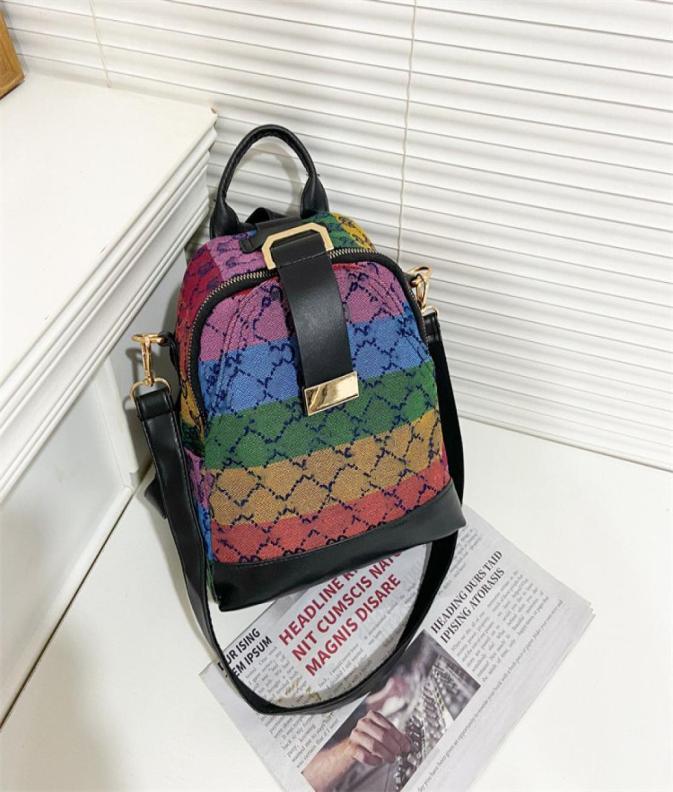 

Classic women039s Backpack Luxury Designer Totes lady fashion men handbags shoulder straps bags letter zipper 26cm plain Interi2764721, Yellow