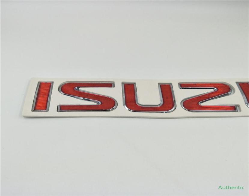 

For Isuzu 3D Trucks Parts Car Logo Rear Letters Badge emblem sticker2120496, Red
