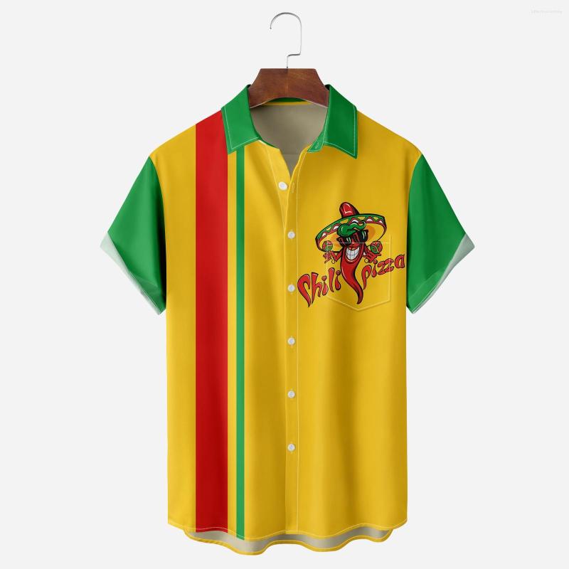 

Men's Casual Shirts Flower Short Sleeved Shirt Men's Summer Beach Style Relaxed Lazy Party Business, White