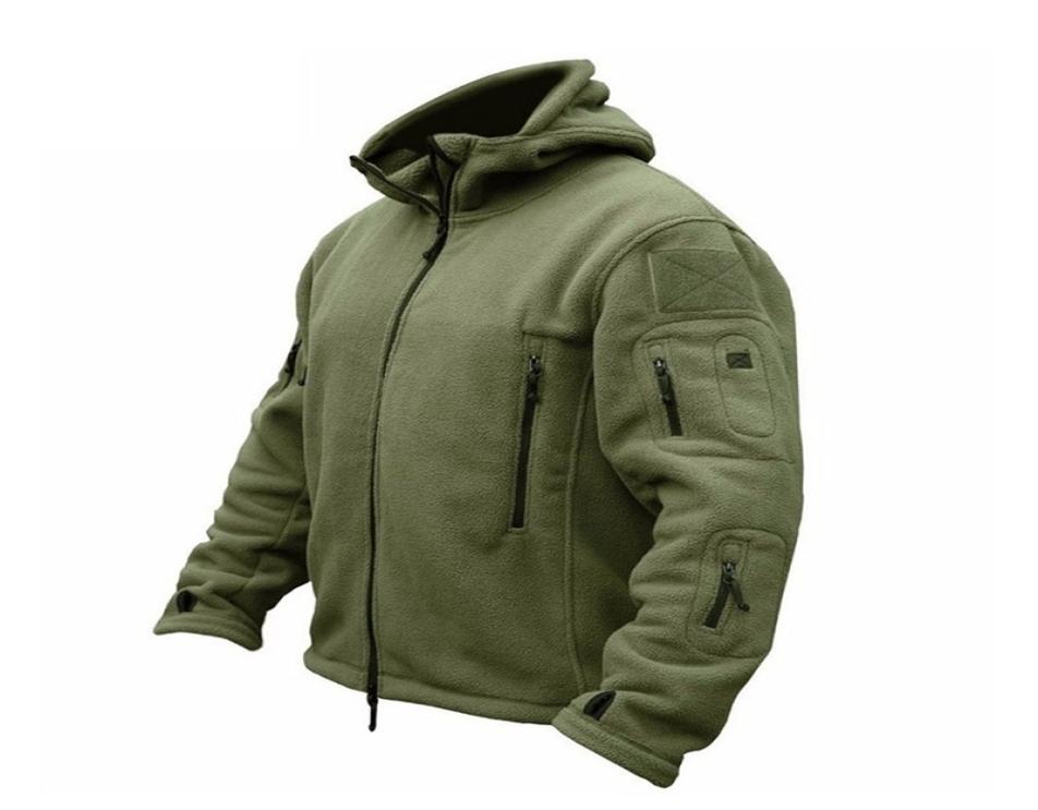 

ZOGAA Men Military Jacket Coat Fleece Tactical Overcoat Outdoor Breathable Sport Hiking Polar Jacket Solid Loose Hooded Coat Men 21479556, Army green