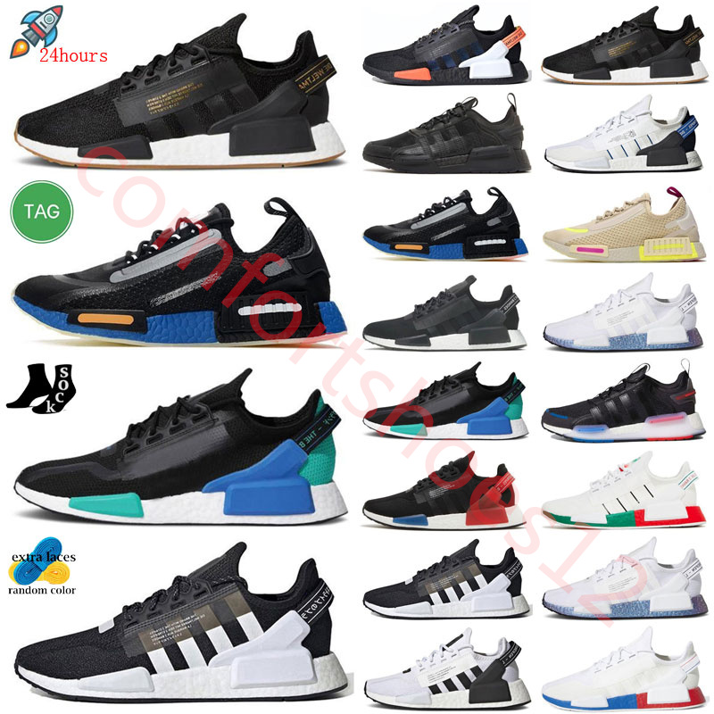 

2023 Men Women casual shoes Nmds r1 v2 Aqua Tones White Speckled Dazzle Camo Gradient Neon Oreo Munich Paris Mexico City Bright Volt Metallic Gold trainers sneakers, Color # 1