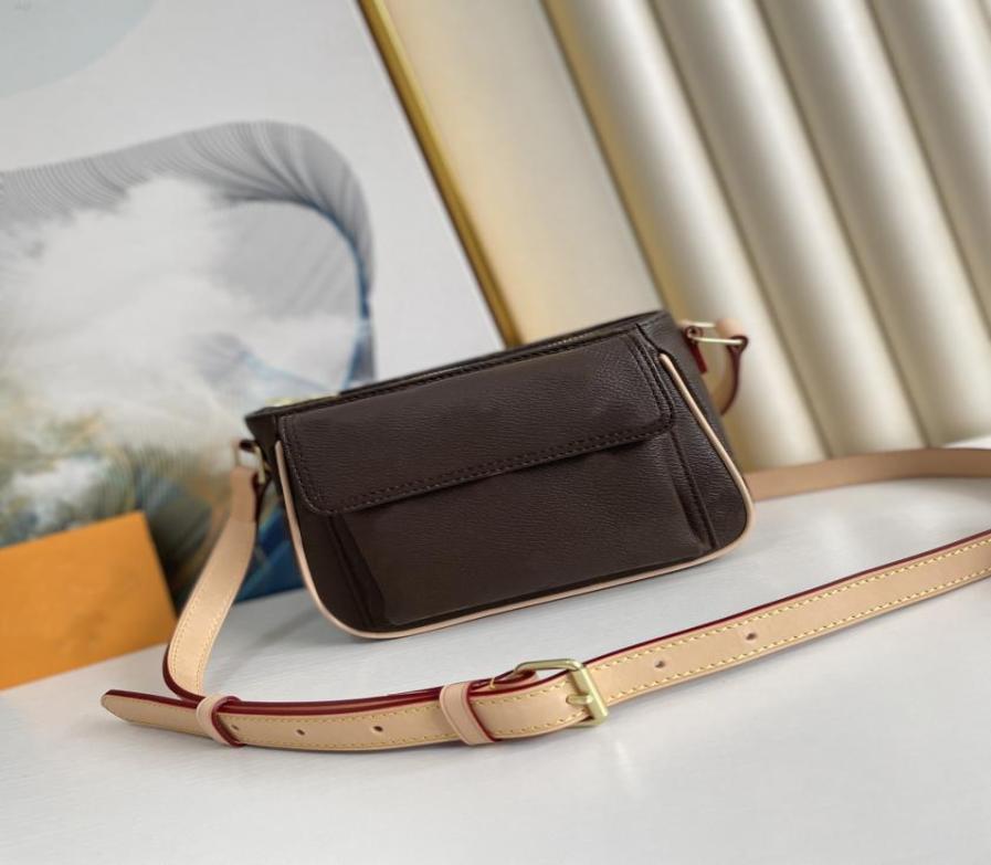 

Classic Womens Vivacite Pm Shoulder Bags Flower Pringting Brown Designer High Quality Viva Flap Purse Cite Tofu M511659508699, Multi