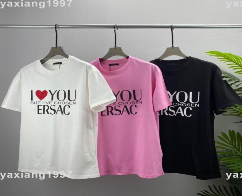 

2022ss spring and hoodie summer new Sweatshirts shirt high Jacket cotton printing short pants sleeve round neck panel TShirt Size2732014, White