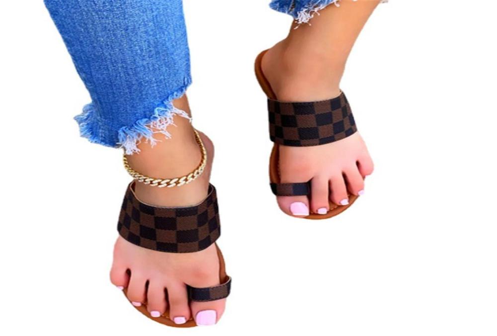 

No brand name logo 2022 spring new large size women039s Plaid toe shoes flat bottom slippers female3148705, White