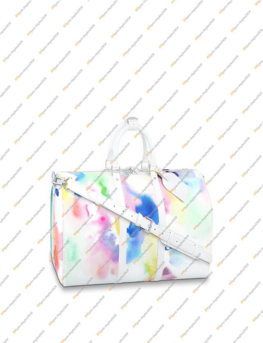 

Unisex Fashion Casual Designe Luxury Travel Bag TOTES Boston Handbag Cross body Messenger Bags Shoulder Bags High Quality TOP 5A M6206837, Sky blue