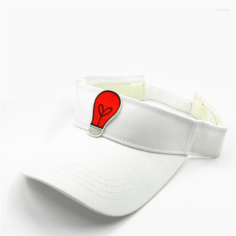 

New 2023 designer Cotton Light Bulb Embroidery Visors fashion brand Baseball Cap Adjustable Snapback Men Women Hat, Red