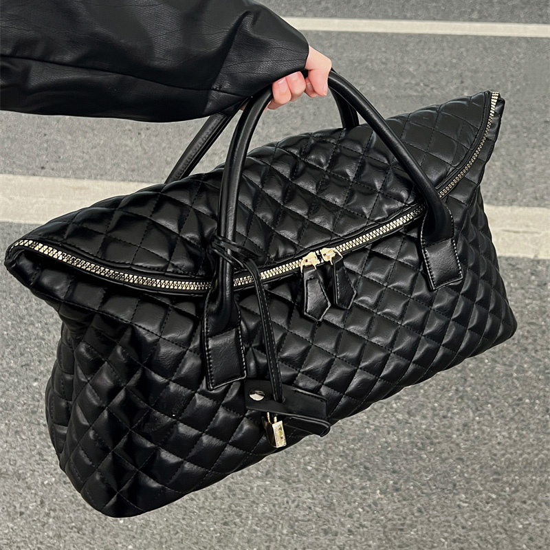 

mens oversized es quilted Leather messenger bag Womens yslity tote crossbody bags Luxurys duffel handbag premium fashion bag designer wallet shoulder clutch Bags, Black