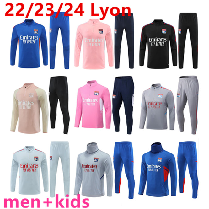 

22 23 24 Lyon tracksuit soccer set Survetement 22 2023 2024 Lyonnais L.PAQUETA OL AOUAR Football training suit Jogging sets, 10